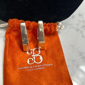 LOS BALLESTEROS Mexico Sterling Silver .925 Geometric Modernist Earrings